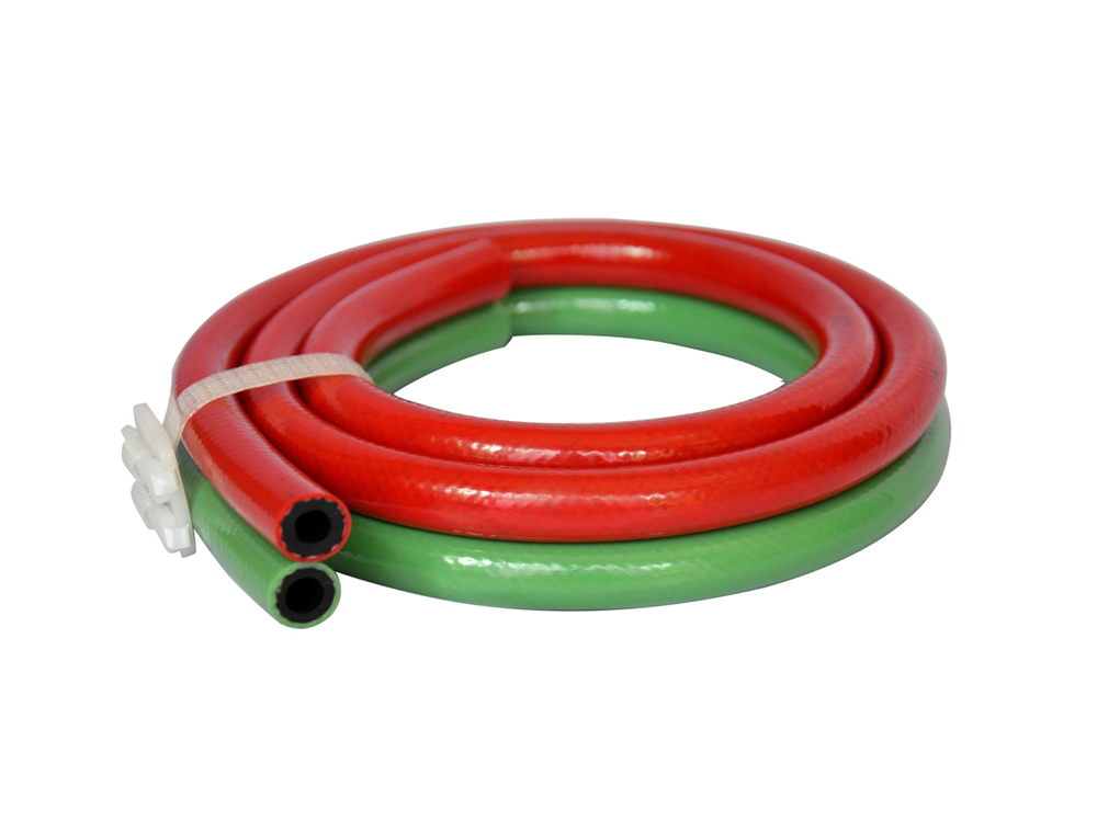 Шланг сдвоенный кислородный+ацетиленовый ПВХ (красный+зеленый)